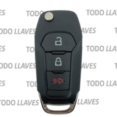 CARCASA NAVAJA FORD 3 BOTONES C/BOT ROJO (TOD-1017)